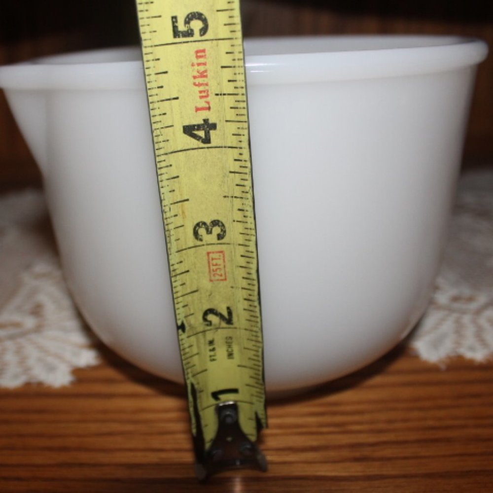 vintage sunbeam milk glass mixing bowl #2